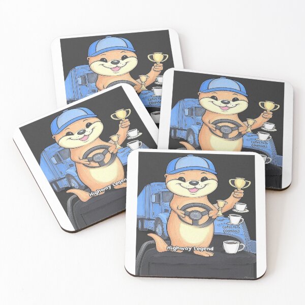 Item preview, Highway Otter – Cute Trucker Design designed and sold by SHOP SOUS⭐⭐⭐⭐⭐.