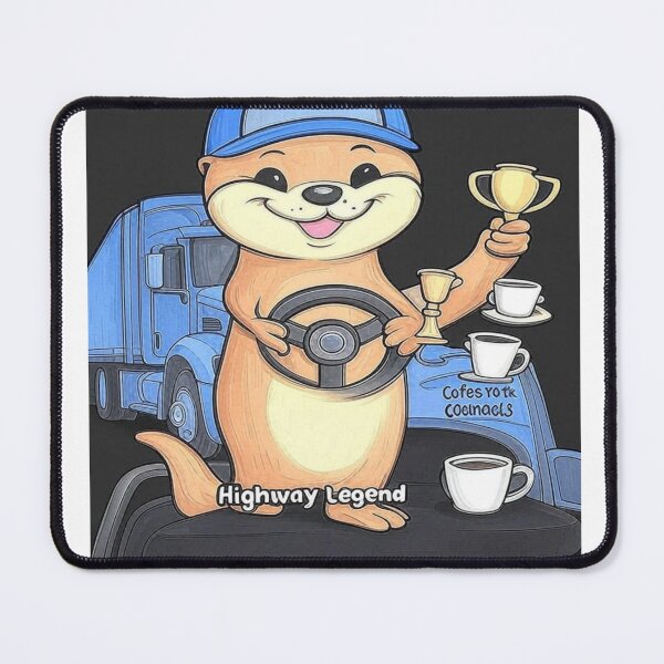 Item preview, Highway Otter – Cute Trucker Design designed and sold by SHOP SOUS⭐⭐⭐⭐⭐.