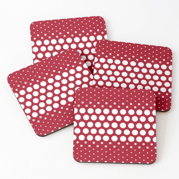 Item preview, Dotwave White Polka Dots on Red Background  designed and sold by POLKAIWERX.