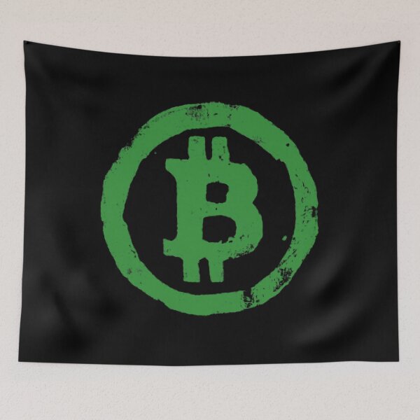 Item preview, Bitcoin Grunge Logo Green designed and sold by CyberRex.