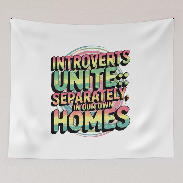 Item preview, Introverts Unite Separately – Funny Quote Design designed and sold by WinkWild.