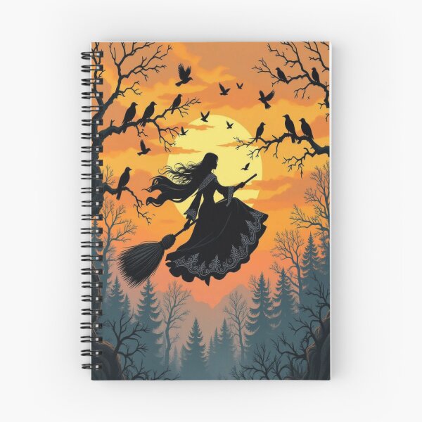 Item preview, WitchFlight Sunset – Mystic Forest Vibes with RavenGlow & MagicSilhouette  designed and sold by FotoworldEdel.