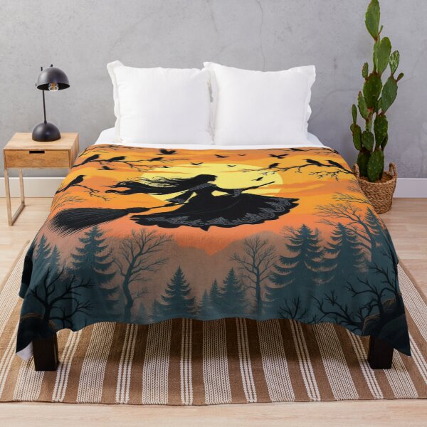 Item preview, WitchFlight Sunset – Mystic Forest Vibes with RavenGlow & MagicSilhouette  designed and sold by FotoworldEdel.