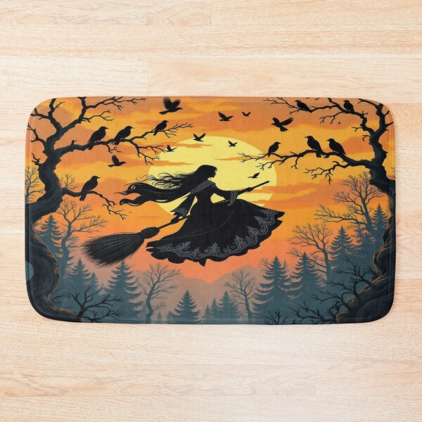 Item preview, WitchFlight Sunset – Mystic Forest Vibes with RavenGlow & MagicSilhouette  designed and sold by FotoworldEdel.