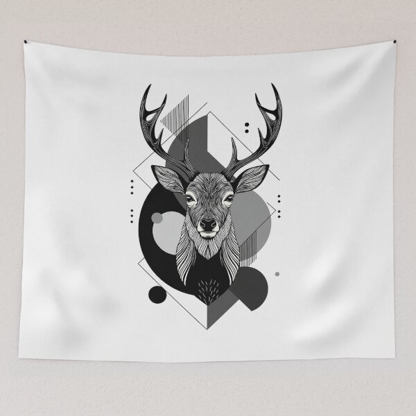 Item preview, Abstract Geometric Deer Head designed and sold by ARM-Designs.