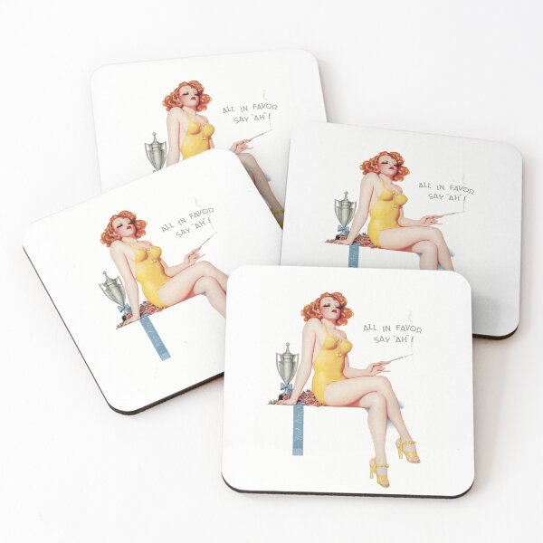 Item preview, All in Favor Say "Ah"! Pin-up Art by Enoch Bolles - Beautiful Art - Classic Illustration Pin-Up Girl designed and sold by centuryretromedia.