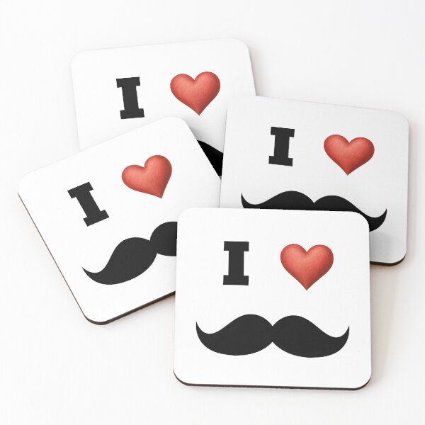 Item preview, I Love Mustaches Funny Dad Gift – Father's Day & Birthday Design designed and sold by Psycho-Crazy.