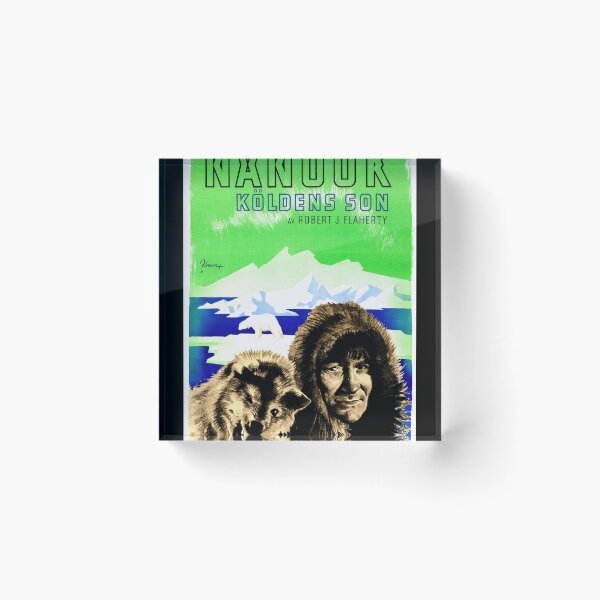 Item preview, Vintage Swedish Movie Poster | Nanook of the North | Inuit Culture & Arctic Wildlife | 1922 Documentary Art Print designed and sold by artofuniverse.