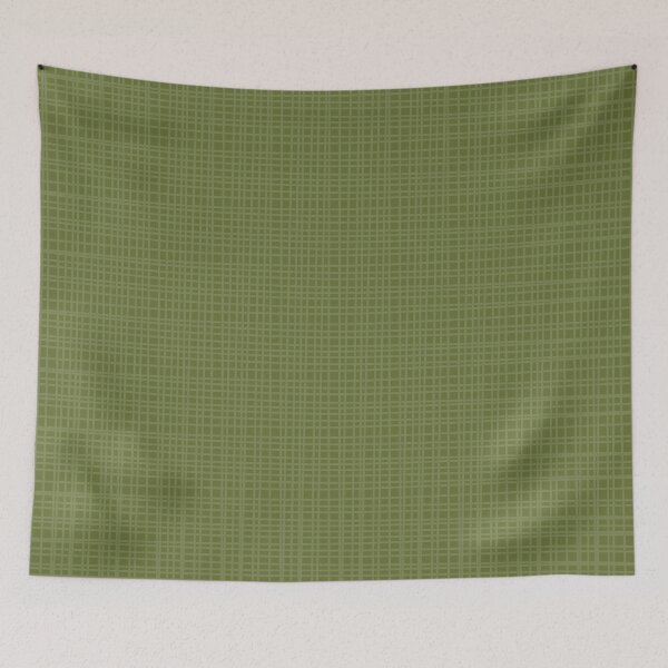 Item preview, Olive Green Fine Weave Retro Mid Century Modern Minimalist Woven Line Pattern designed and sold by kierkegaard.