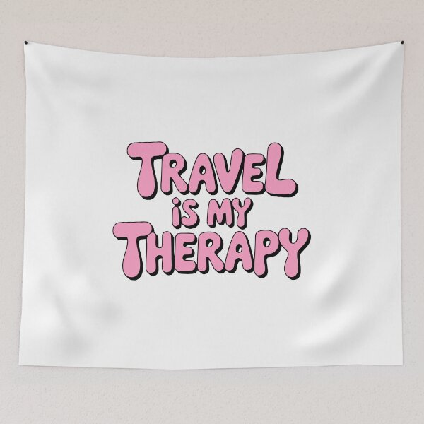 Item preview, Travel Is My Therapy! Pink Girly designed and sold by PMCreative.
