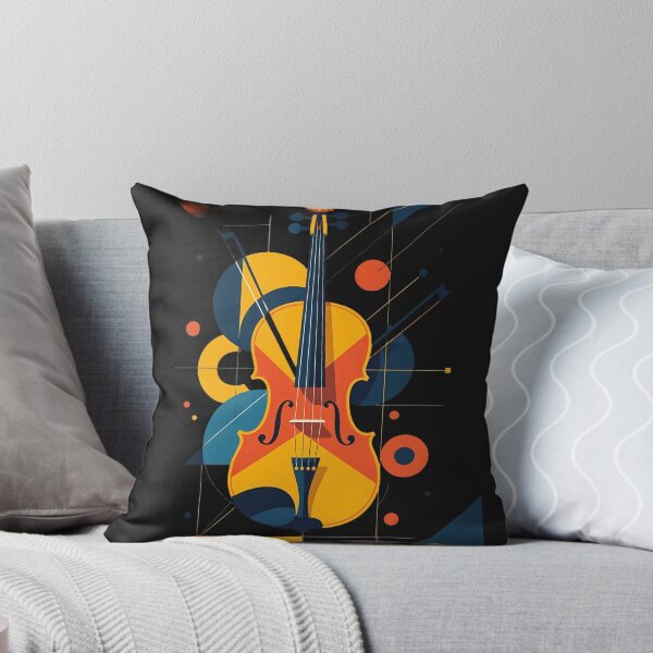 Item preview, Abstract Violin Art — Geometric Vibrant Musical Design designed and sold by Vibranta Studio.
