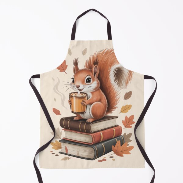 Item preview, Cozy Fall Squirrel Books, Leaves & Lattes Design designed and sold by FirsttMeUp.