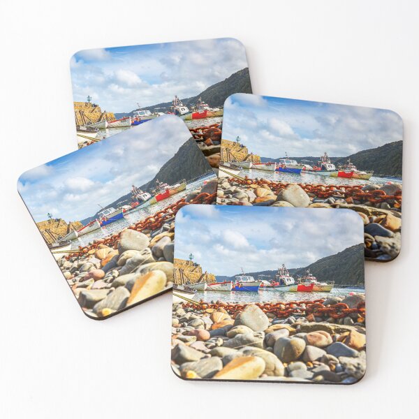 Item preview, Clovelly, Devon, Colorful Boats in Tranquil Harbor designed and sold by Paul Thompson Photography.