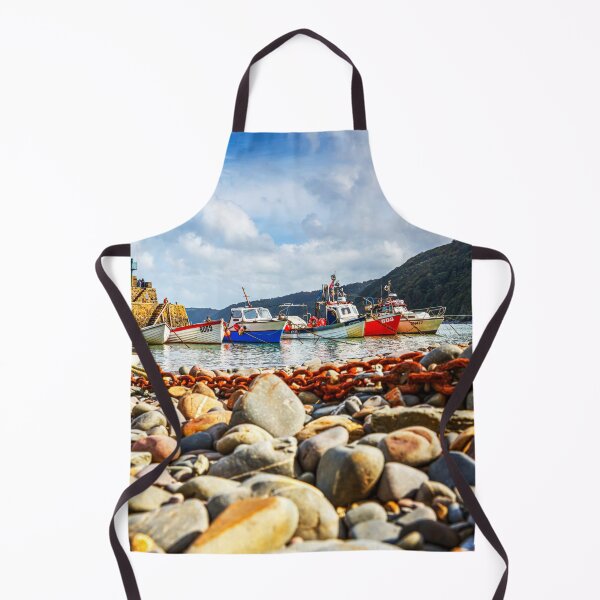 Item preview, Clovelly, Devon, Colorful Boats in Tranquil Harbor designed and sold by Paul Thompson Photography.