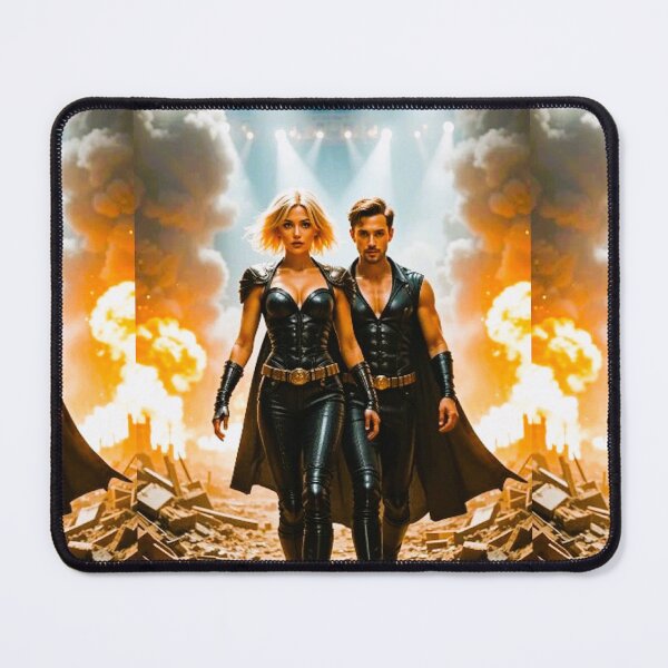 Item preview, Cyberpunk Warriors in Futuristic Cityscape  designed and sold by SoulArtSara.