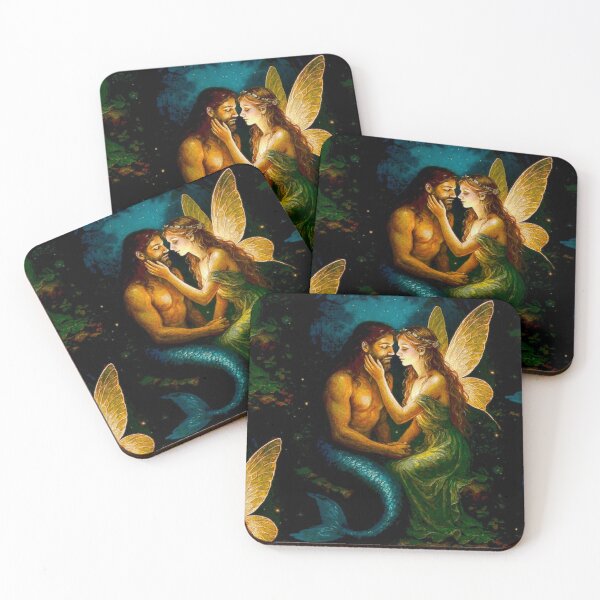 Item preview, Mystical Fairy and Merman Fantasy Art  designed and sold by SoulArtSara.