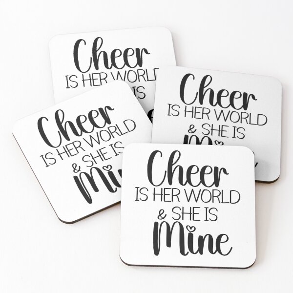 Item preview, Cheer Is Her World & She Is Mine designed and sold by FloraliteCo.