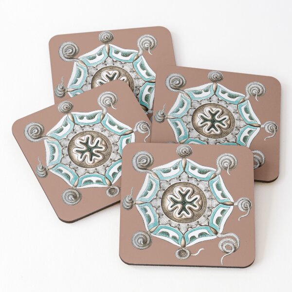 Item preview, Retro Science - Haeckel Vintage Art - Aeginura  - Mocha Brown designed and sold by FUNKARIUM.