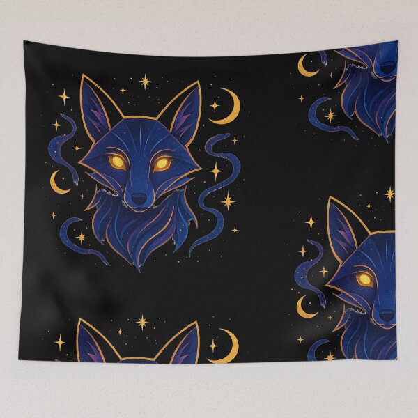 Item preview, Astral Fox Dark Spirit – Cosmic Dreamscape designed and sold by AIDreamsArt.