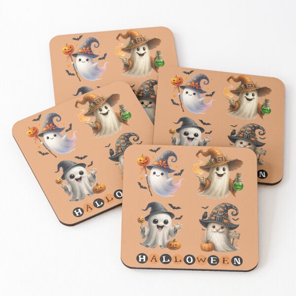 Item preview, A group of funny Halloween ghosts designed and sold by DżodżoJoy.