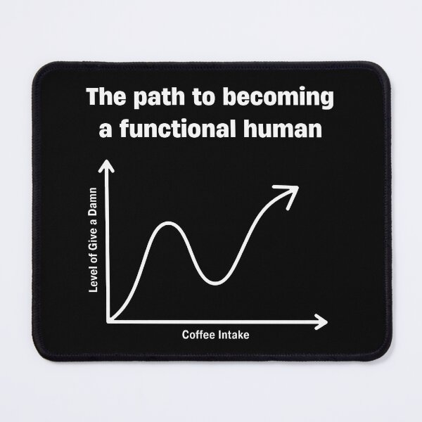 Item preview, A Humorous Graph of Coffee Intake and Level of Give a Damn designed and sold by SplashTastic.
