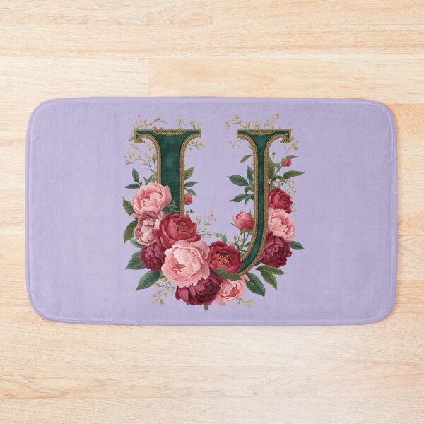 Item preview, Elegant Floral Monogram Letter U – Botanical Peony & Rose Initial Art | Personalized Gift, Feminine Nature Design designed and sold by AmenAlways.