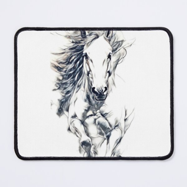 Item preview, HORSE RUNNING IN A DREAM digital art black and wight sketch designed and sold by Armajay.