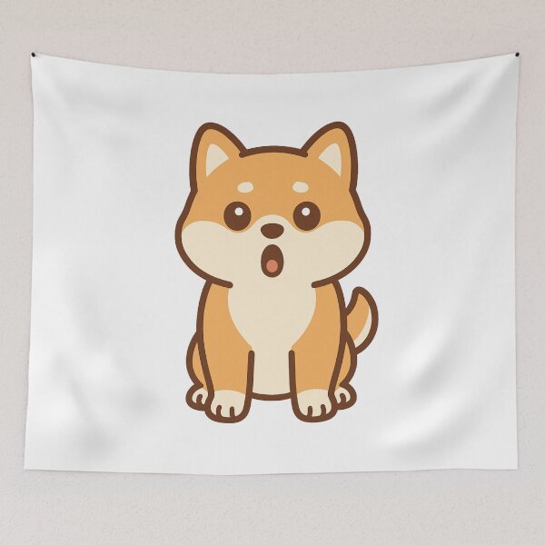 Item preview, Surprised Shiba Inu – Cute Kawaii Illustration designed and sold by MK-WOOD.