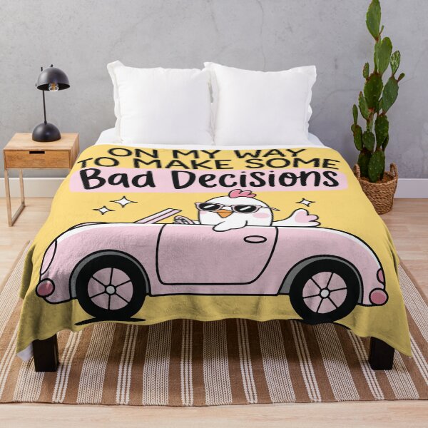 Item preview, Funny Chicken Driving On My Way to Make Bad Decisions designed and sold by BrownHorse90s.