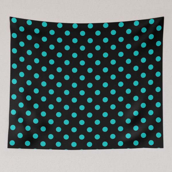 Item preview, Dark Turquoise Polka Dots On Black designed and sold by POLKAIWERX.