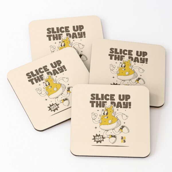 Item preview, Retro Pizza Slice Mascot Running Cartoon Design designed and sold by adipra.