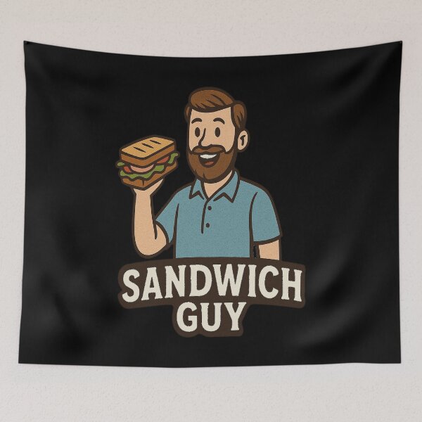 Item preview, Sandwich Guy – Funny Food Cartoon for Snack Lovers designed and sold by Project4X.