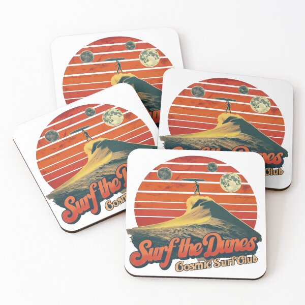 Item preview, Surf the Dunes – Retro Cosmic Surf Poster designed and sold by BENBHicham.