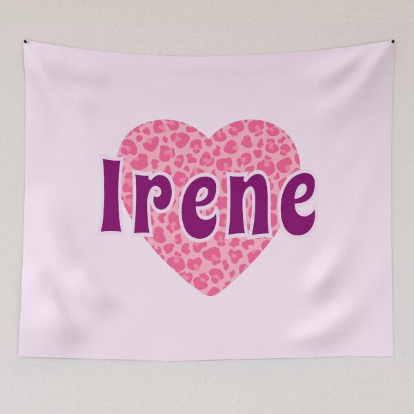 Item preview, Irene Name Pink Leopard Heart  designed and sold by Jeallan Designs.