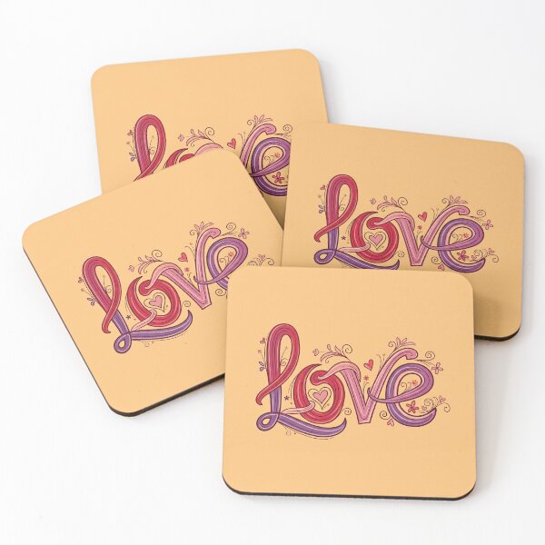 Item preview, Colorful Flowery Love Lettering designed and sold by Owcomm.