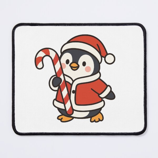 Item preview, Penguin Carrying Candy Cane – Festive Holiday Bird designed and sold by Confuzz1ed.