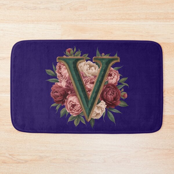 Item preview, Elegant Floral Monogram Letter V – Botanical Peony & Rose Initial Art | Personalized Gift, Feminine Nature Design designed and sold by AmenAlways.