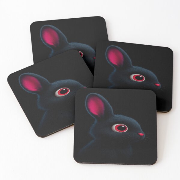 Item preview, Neon-Eyed Midnight Bunny designed and sold by Alexzonartshop.