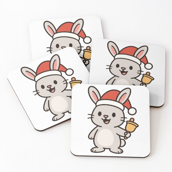 Item preview, Rabbit Holding Christmas Bell – Festive Holiday Bunny designed and sold by Confuzz1ed.