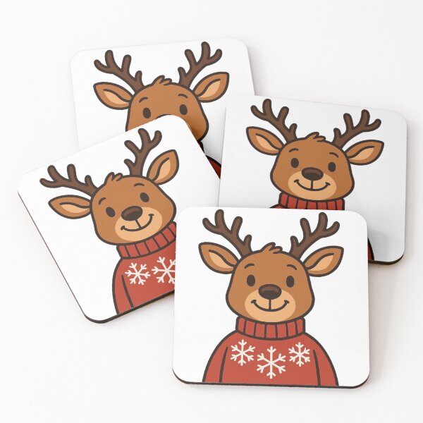 Item preview, Deer in Festive Sweater – Cozy Christmas Animal designed and sold by Confuzz1ed.