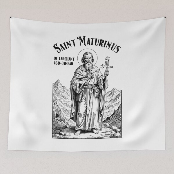 Item preview, Plumber Plumbing Patron Saint Maturinus Vintage Pipe Wrench designed and sold by GrandeDuc.
