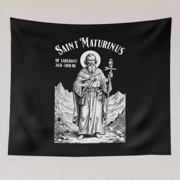 Item preview, Plumber Plumbing Patron Saint Maturinus Vintage Pipe Wrench designed and sold by GrandeDuc.