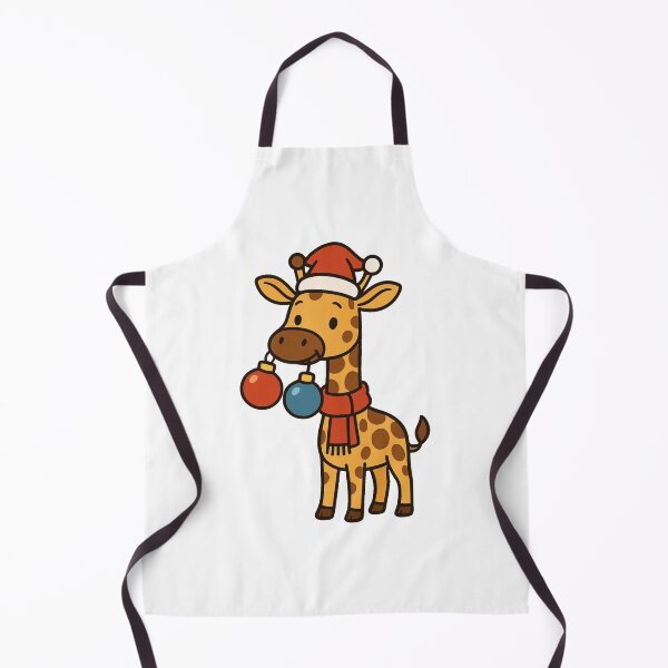 Item preview, Giraffe Holding Christmas Ornaments – Festive Tall Animal designed and sold by Confuzz1ed.