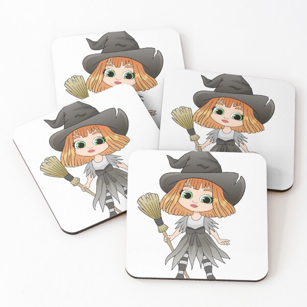 Item preview, Cute Little Witch with Broom – Halloween Design designed and sold by beejaysdigitals “Spooky, cute, and creative designs all year round.”.