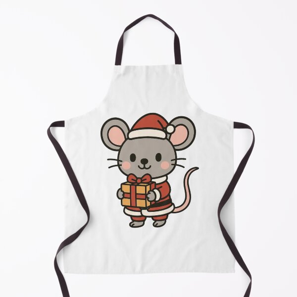 Item preview, Mouse in Santa Suit with Gift – Festive Holiday Rodent designed and sold by Confuzz1ed.