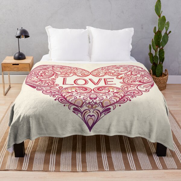 Item preview, "LOVE" Swirls and Floral Heart Illustration designed and sold by Owcomm.