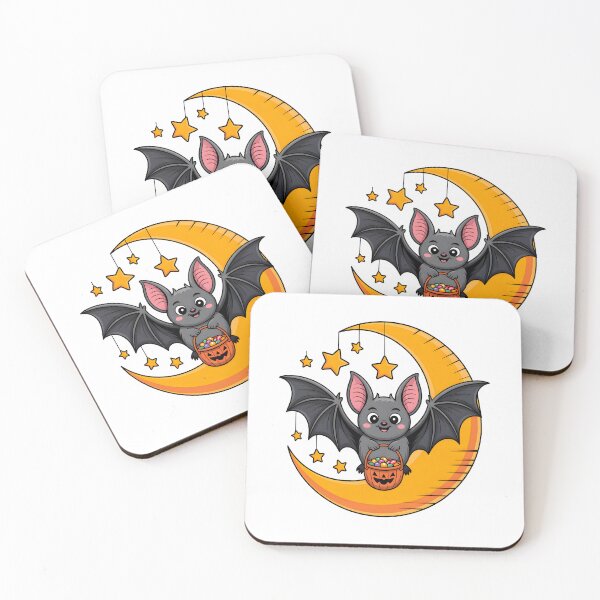 Item preview, Cute Halloween Bat – Kawaii Candy Moon Night Scene designed and sold by Taans-Creation.