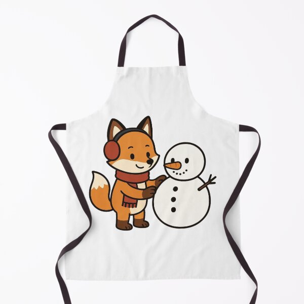 Item preview, Fox Building a Snowman – Winter Holiday Animal designed and sold by Confuzz1ed.