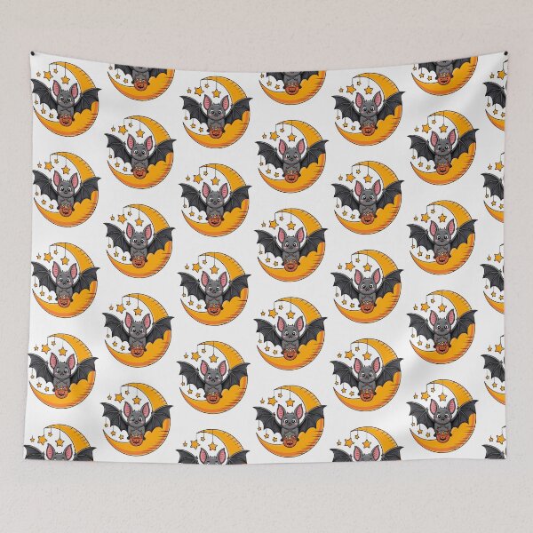 Item preview, Cute Halloween Bat – Kawaii Candy Moon Night Scene designed and sold by Taans-Creation.