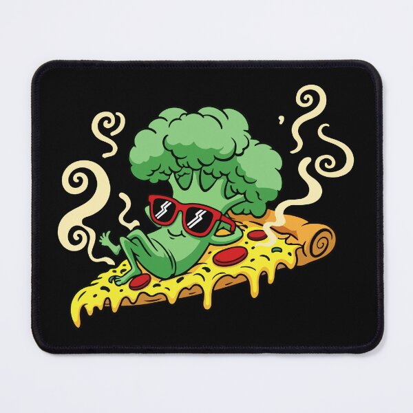 Item preview, Funny Pizza Broccoli Cartoon Cool Retro Vegetable Design designed and sold by MotivaChic.
